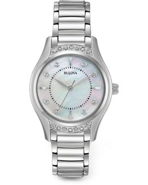 Bulova Armbanduhr Mit Kristallen 31Mm - Weiß