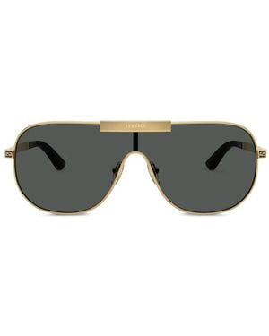 Versace Lunettes De Soleil À Monture Navigateur - Gris