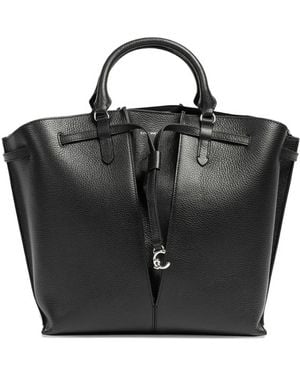 Coccinelle Fold Detailed Tote Bag - Black