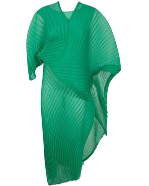 Issey Miyake Wander マキシドレス - グリーン