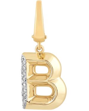 Tryst Charm Alphabet B en oro amarillo de 18 ct con charm de diamante - Metálico