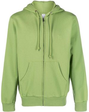 Winnie NY Logo-Embroidered Zip-Up Hoodie - Green