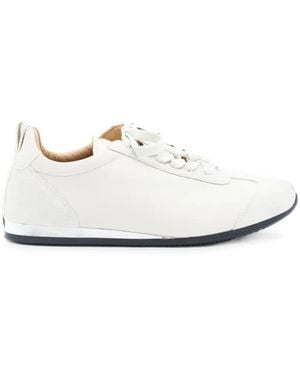 Uma Wang Suede-Panelled Lace-Up Sneakers - White