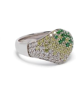Tom Wood Mini Oval Cocktail Ring - Metallic