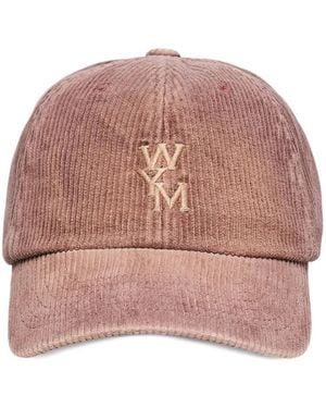 WOOYOUNGMI Logo-Embroidered Corduroy Cap - Pink