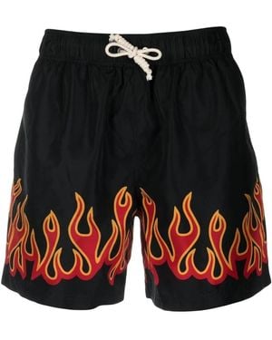 Palm Angels Graphic Swim Shorts - Black