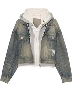 Maison Mihara Yasuhiro Triple Layered Denim Jacket - Grey