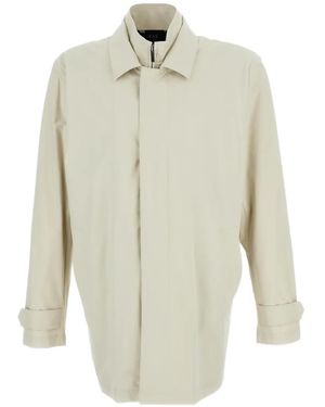 Fay Button Collared Jacket - White