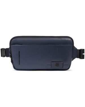 Piquadro Riñonera De Piel - Azul