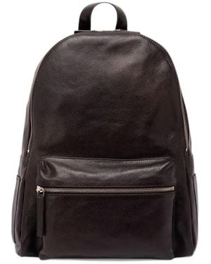 Orciani Laio Lagoon Pebbled-Leather Backpack - Black