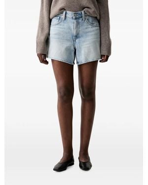 Levi's Cinch Logo-Patch Denim Shorts - Blue
