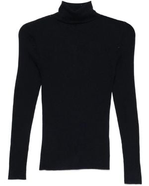 Majestic Filatures Turtleneck Long-Sleeve Top - Black