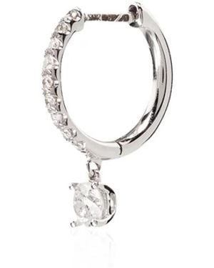 Anita Ko 18kt White Gold Diamond Hoop Earring - Blue