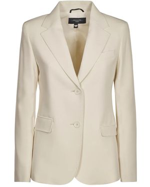 Weekend by Maxmara Single-Breasted Tailored Blazer - Natural