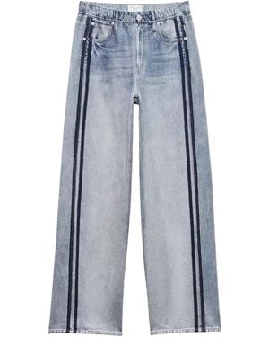Rag & Bone Vaqueros Miramar Terry Con Raya Lateral - Azul