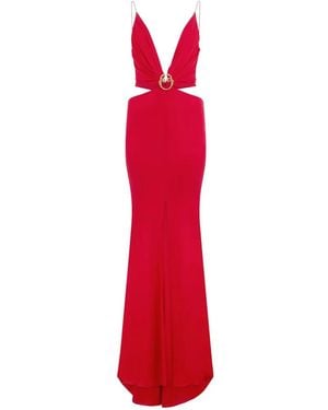 Roberto Cavalli Cut-Out Maxi Dress - Red