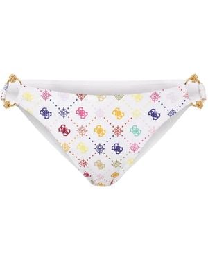 Guess Bragas De Bikini Con Estampado Del Logo - Blanco