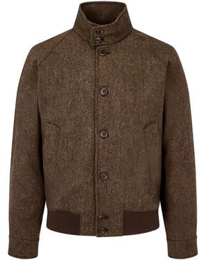 MAN ON THE BOON. Chaqueta Harrington - Marrón