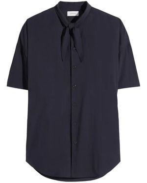 Lemaire Short Sleeve Shirt With Foulard - Blue
