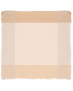 Loro Piana Quadrilateral Of Silence Fringed Scarf - Natural
