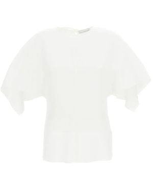 Stella McCartney Batwing-Sleeve Asymmetric Top - White