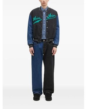 Aries Jeans mit Logo-Stickerei - Blau