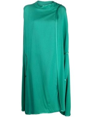 Stella McCartney Asymmetric Knee-Length Cape - Green