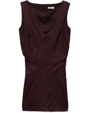 KHAITE Toma Mini Dress - Purple