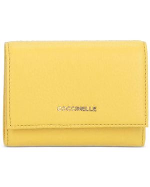 Coccinelle Metallic Soft Leather Wallet - Yellow
