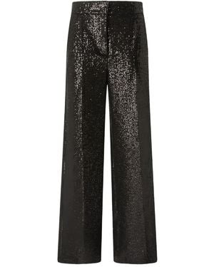 Genny Sequinned Trousers - Black