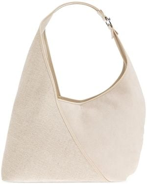 Samsøe & Samsøe Sakaia Panelled Leather-Trim Shoulder Bag - White