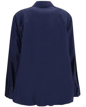 Loewe Balloon Embroidered-Logo Shirt - Blue