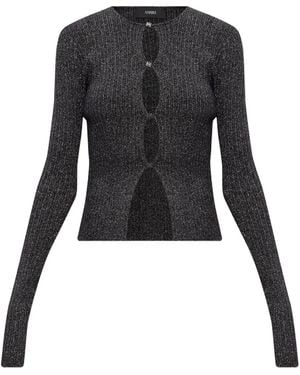 Amiri Cut-Out Cardigan - Black