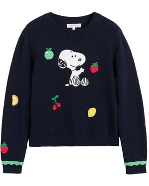 Chinti & Parker Snoopy Pullover Mit Fruchtmotiven - Blau