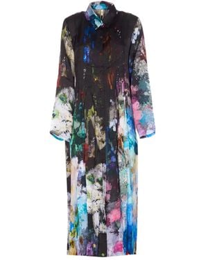 Yavi Sanche Kleid Mit Print - Blau