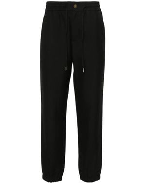 Versace Jeans Couture V-emblem テーパードパンツ - ブラック