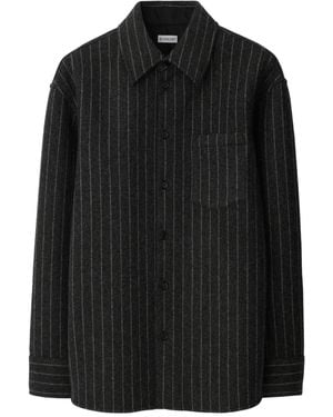 Burberry Pinstripe Shirt - Black