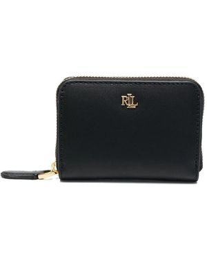Ralph Lauren Portemonnaie Mit Logo-Schild - Schwarz