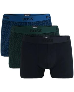 BOSS Logo-Print Boxers Set - Blue