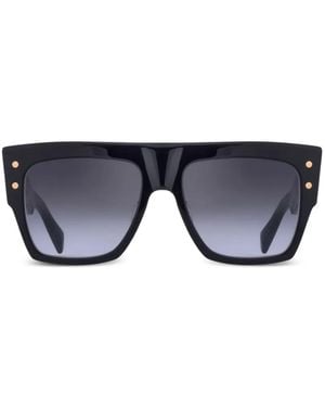 Balmain Square-Frame Sunglasses - Blue