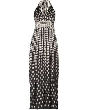 Temperley London Cowrie Print Halter Jumpsuit - White