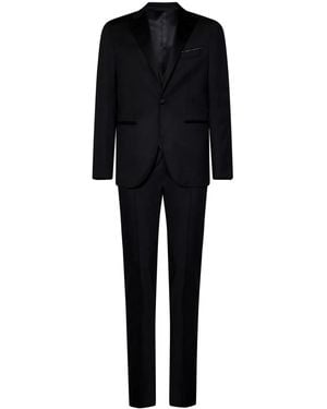 Franzese Collection Single-Breasted Suit - Black