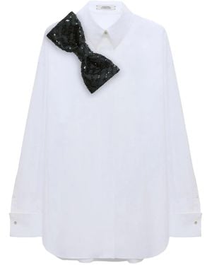 Dorothee Schumacher Blouse Poplin Power À Sequins - White
