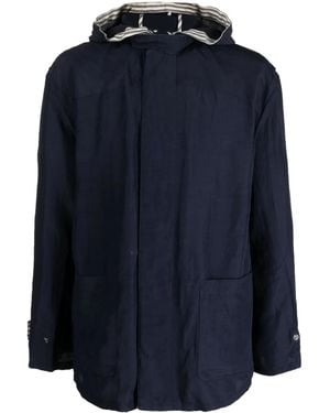 Giorgio Armani Lightweight Hooded Jacket - Blue