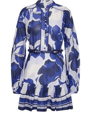 Rebecca Vallance Vestido corto Paros con motivo floral - Azul