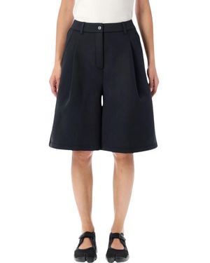 Nike Pleated Wide-Leg Shorts - Blue