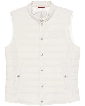 Brunello Cucinelli Nylon Down Vest - White