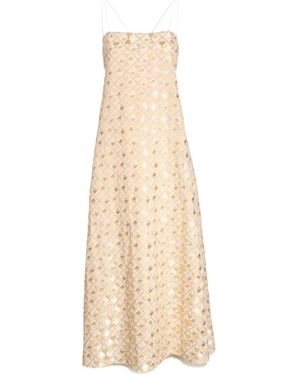 Greek Archaic Kori Lace-Up Maxi Dress - White