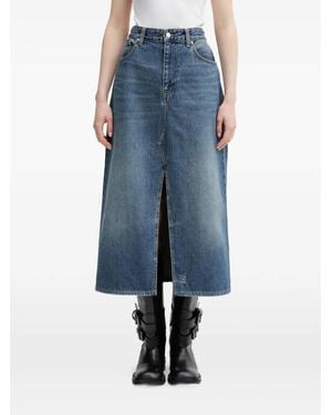 Carhartt Brandon Front-Split Midi Skirt - Blue