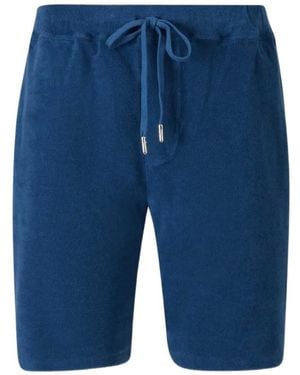 Fedeli Terry Bermuda Shorts - Blue